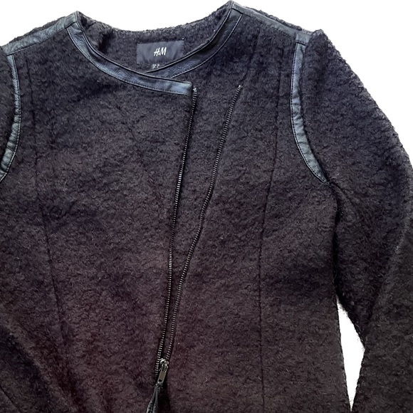 Size 6 black boiled wool jacket - Picture 2 of 7